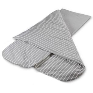 Duvalay Compact Sleeping Bag - Grey Stripe 4.5g Tog | Rectangle Sleeping Bag